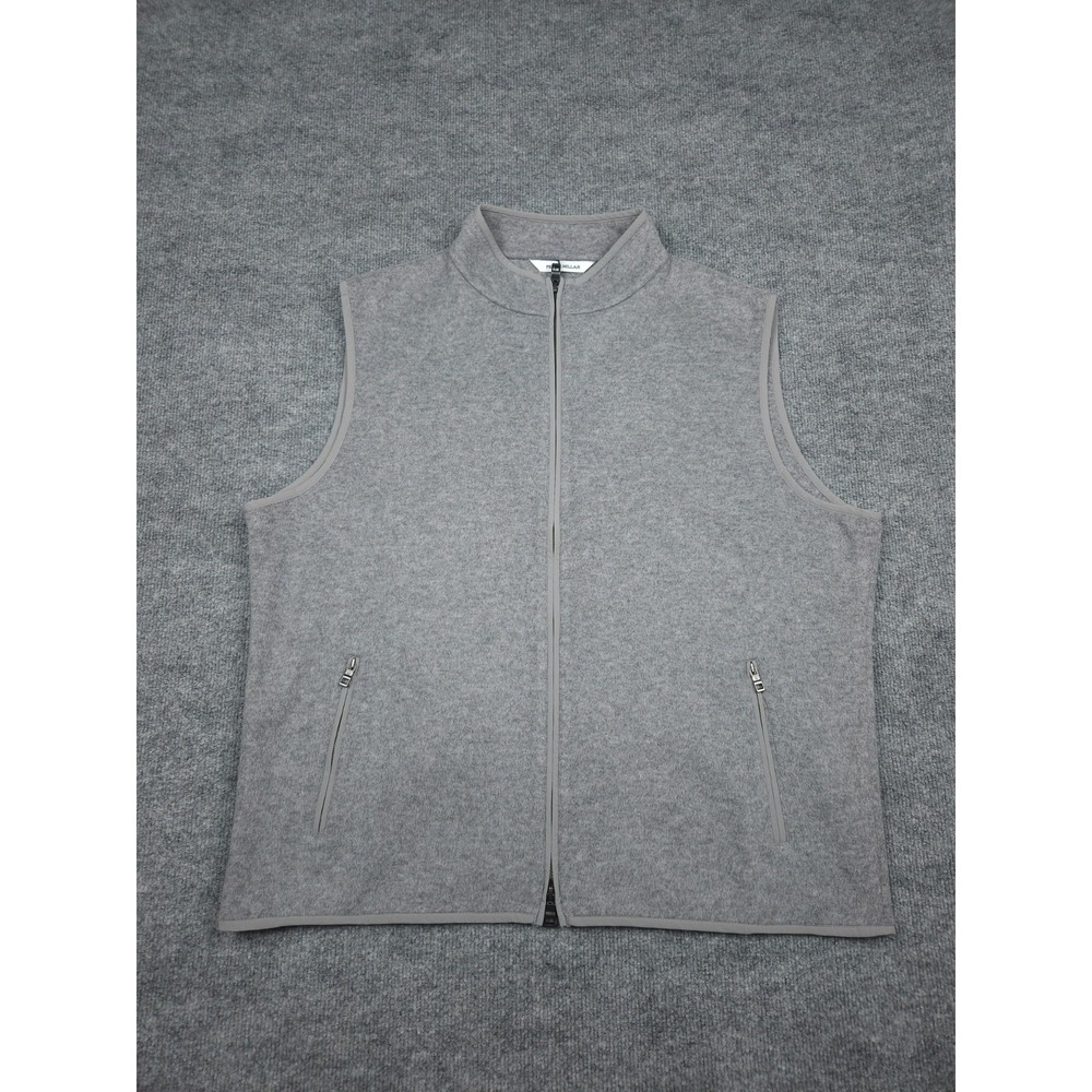 PETER MILLAR Crown Flex-Fleece Merino Wool Vest Men's X-Large Gray NWT $495 MSRP